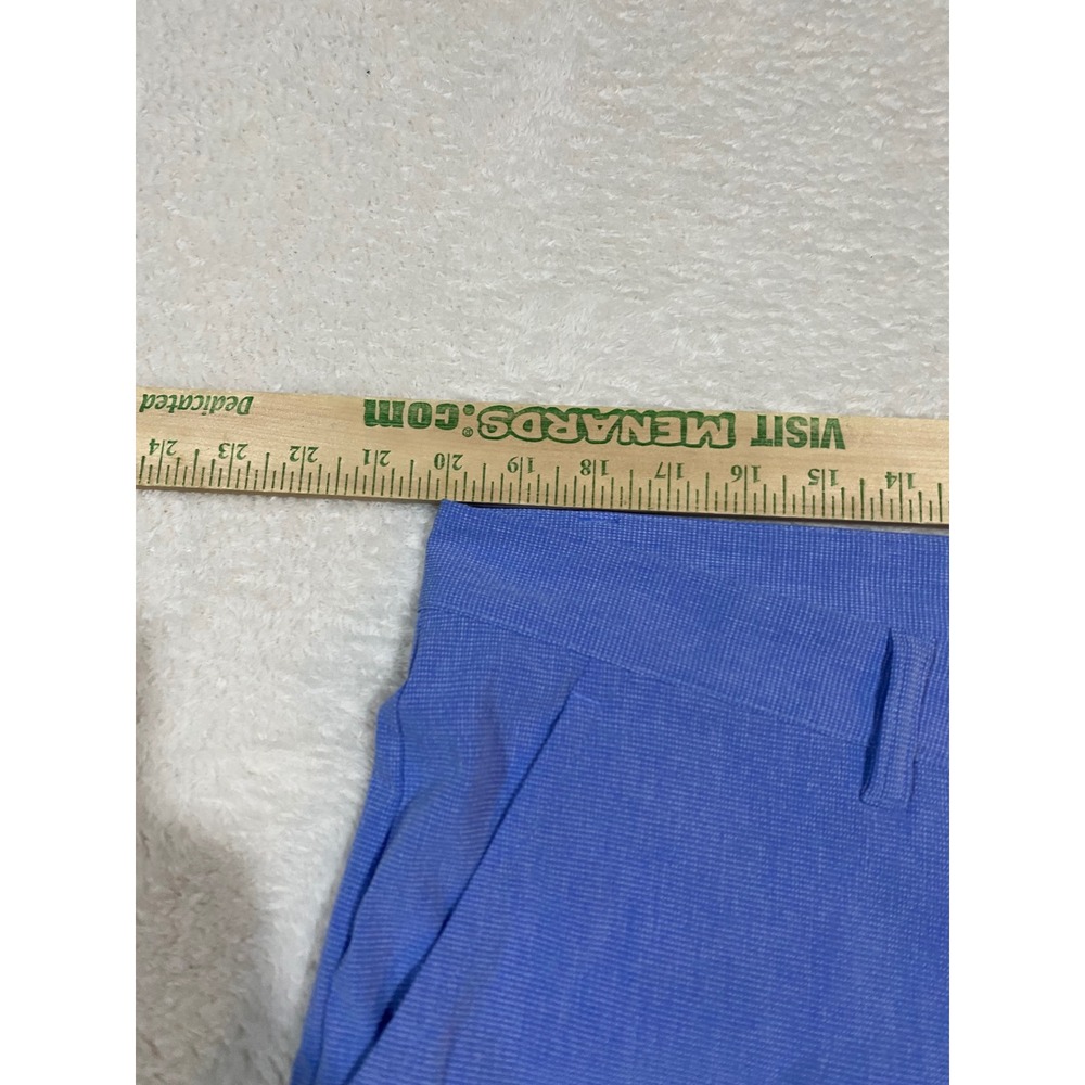 Adidas Golf Shorts Mens 38 Blue Cross Hatch Stretch Performance HR9055 - Picture 5 of 11